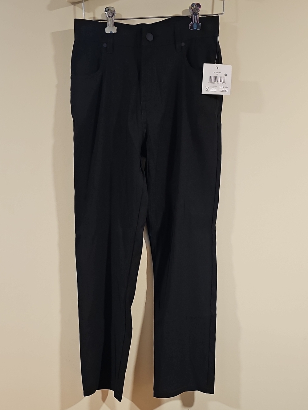 Falls Creek Black Kids Casual Straight-Leg Pants. L 10/12. NWT.